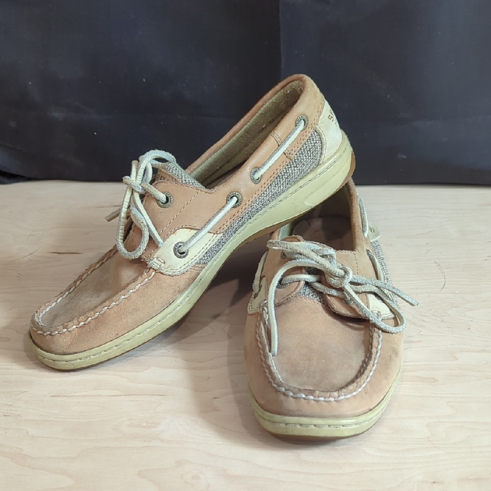 Sperry Women's Brown and Cream Boat Shoes